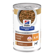 Hill's Prescription Diet Wet Dog K/D Can 354g x 12 cans (Chicken & Veg Stew)